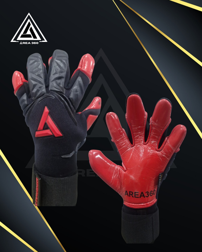 Guantes para arquero Prime Drake Negro - Rojo